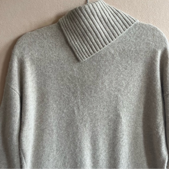 Nordstrom Signature 100% Cashmere Pullover Cowl Neck Oversized Beige Size S - Picture 7 of 14